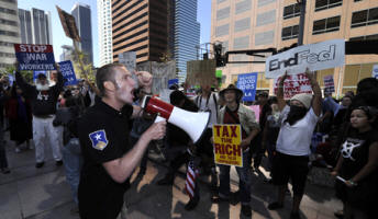 "We want our democracy back" - LA protester